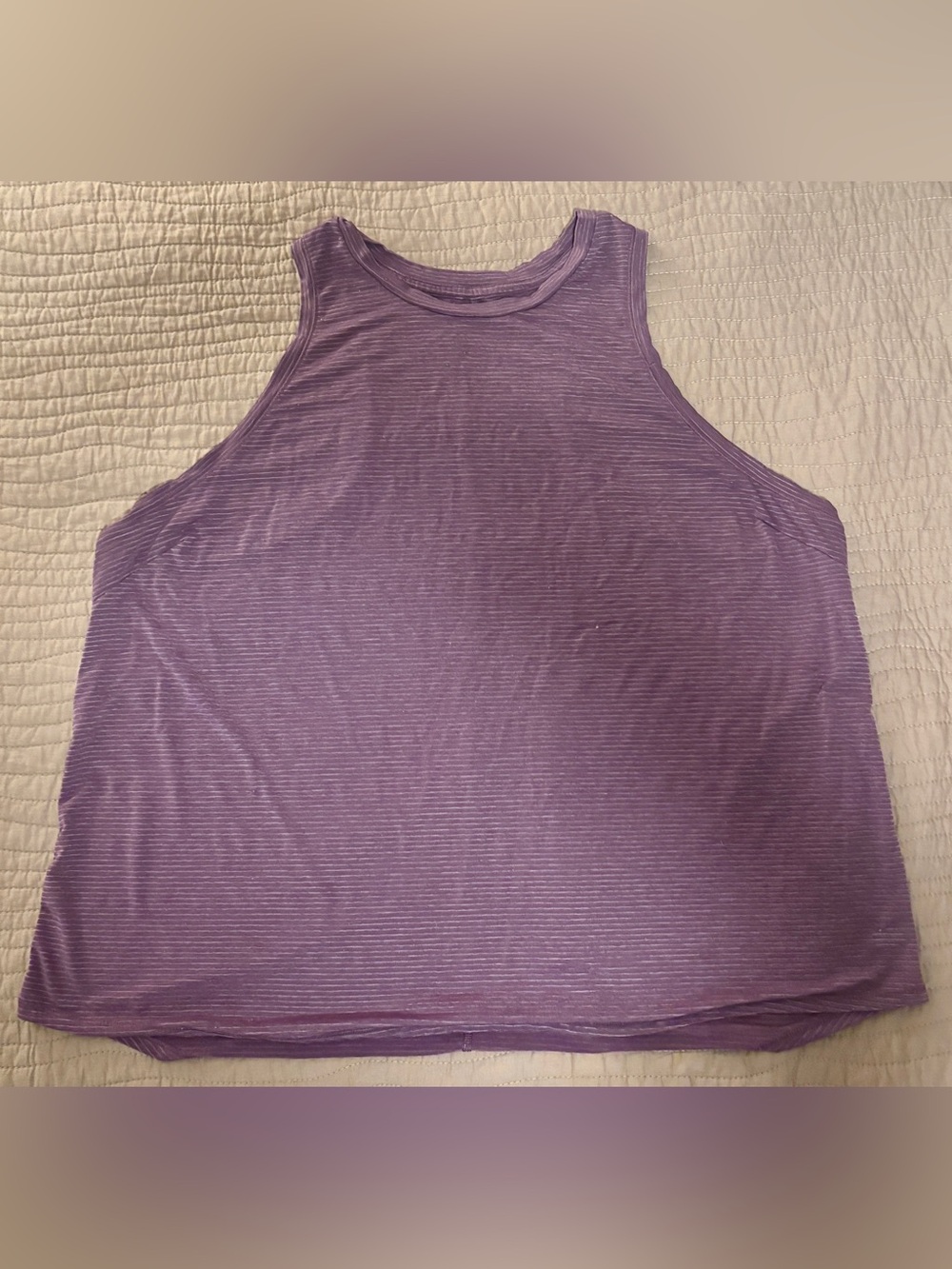 all in motion Purple Ribbed Racerback Tank Top Size 1X